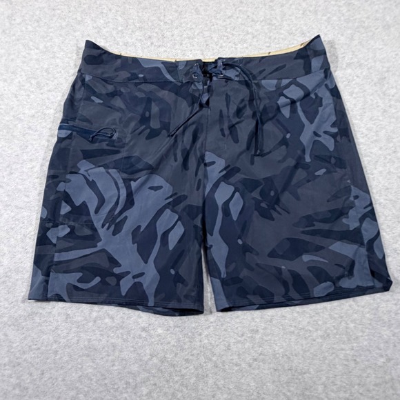 Patagonia Other - Patagonia Board Shorts Men 38 Blue Leaf Camo‎ Lace Up Surf Swim Trunks